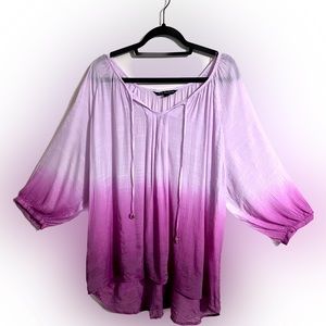 Zac & Rachel Woman ombré blouse.  Rose/pink. Size 3X.